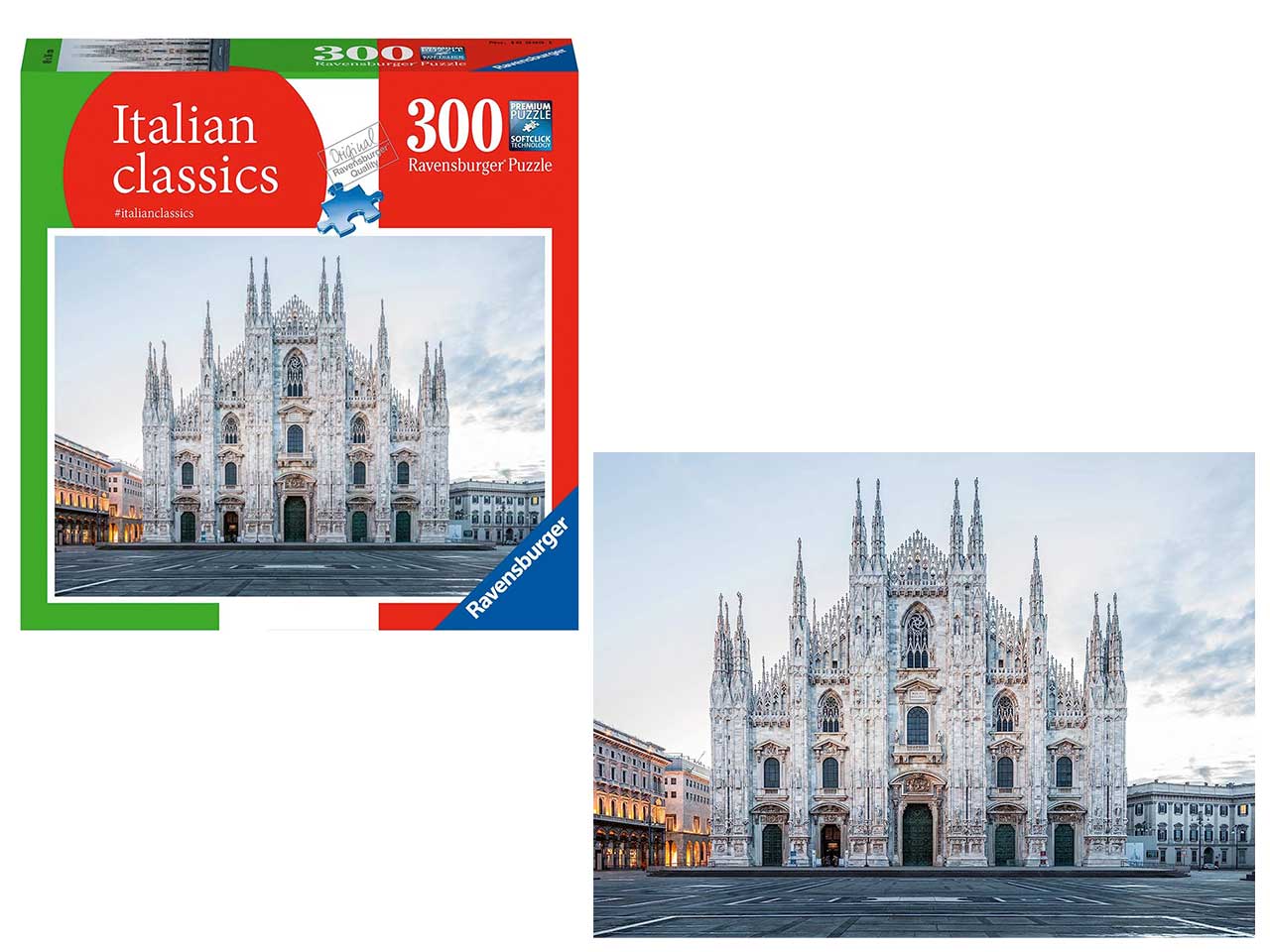 Ravensburger puzzle 300 pezzi milano italian classics
