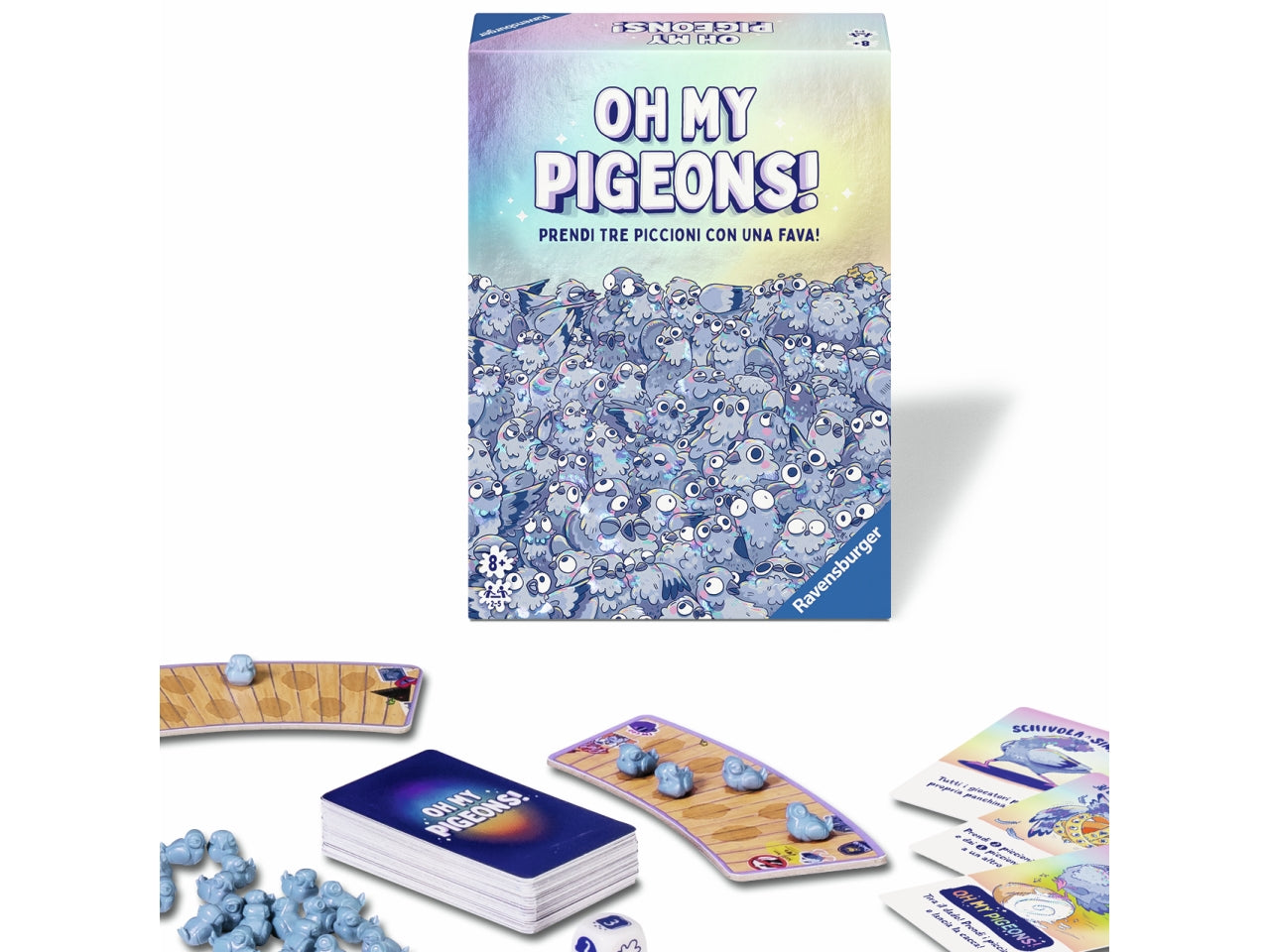 Oh my pigeons! gioco da tavolo acchiappa i piccioni per bambini dai 8+ anni, 2-5 giocatori - Ravensburger