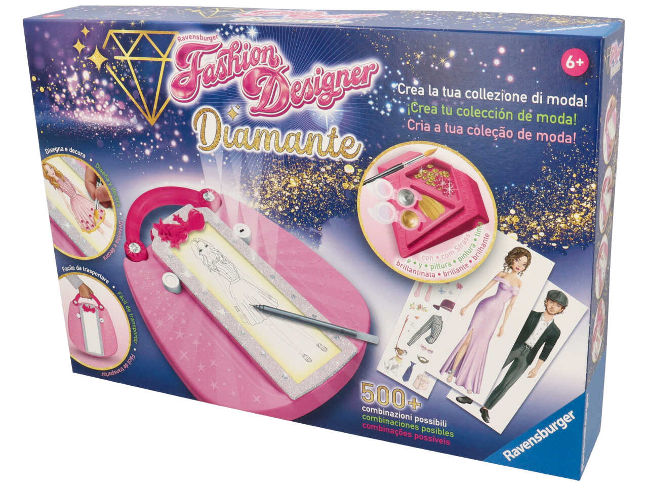 Fashion Designer: Set Diamante con 200 Strass e Proiettore Luminoso - Ravensburger