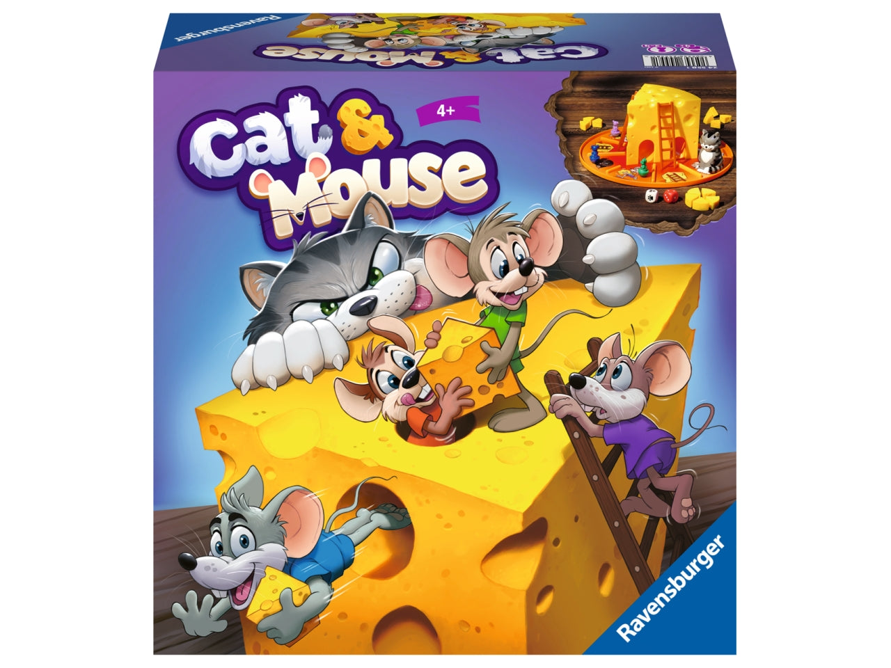 Cat&mouse gioco da tavolo, per bambini dai 4+ anni, 2-4 giocatori - Ravensburger