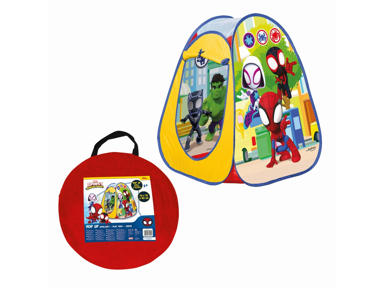 Marvel spidey & friends tenda pop up misura 75x75x90cm