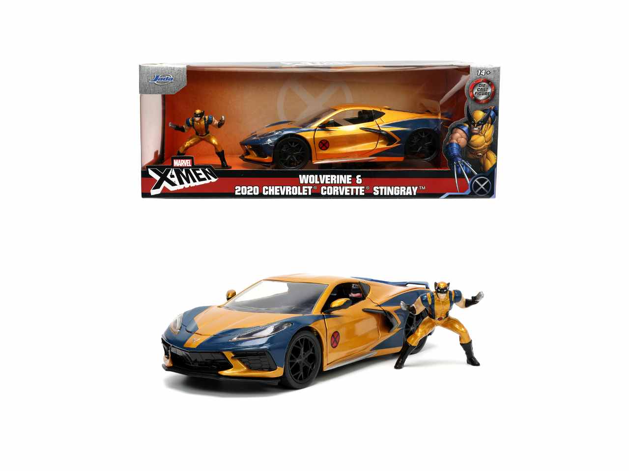 Wolverin Chevy Corvette in Die- Cast 1:24 X-men Jada Toys