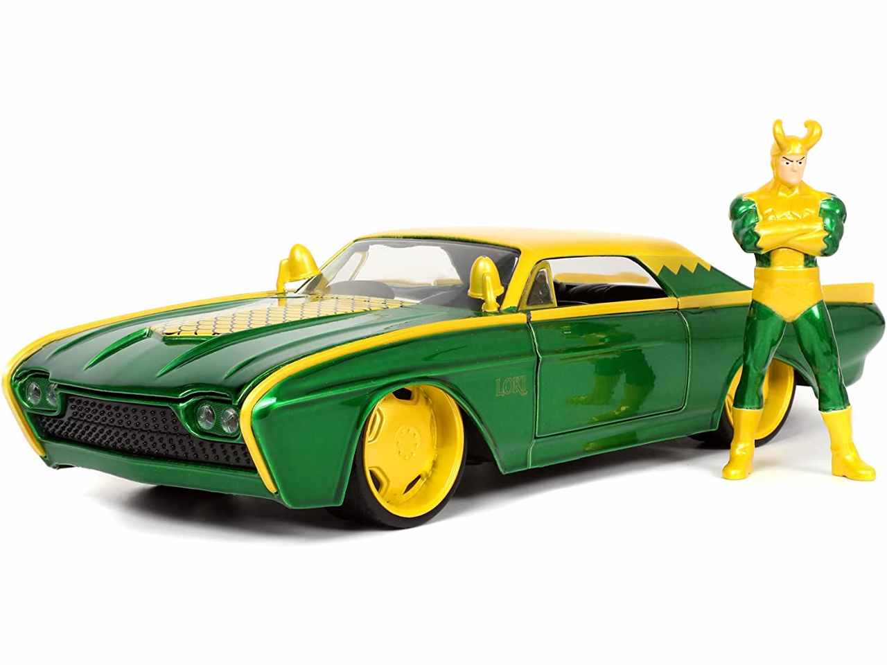 Loki Ford 1963 Thunderbird in Die- Cast 1:24 Marvel Jada Toys Personaggio Da Collezione