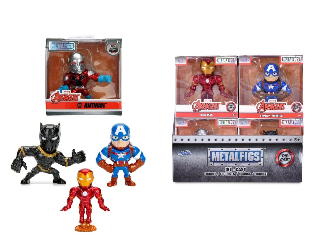 Marvel Diecast Mini Figura Avangers Display 5 Cm - Jada
