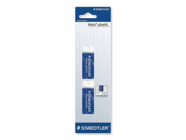 Gomma per cancellare staedtler bianco 65x23x13mm 2 pezzi pezzi