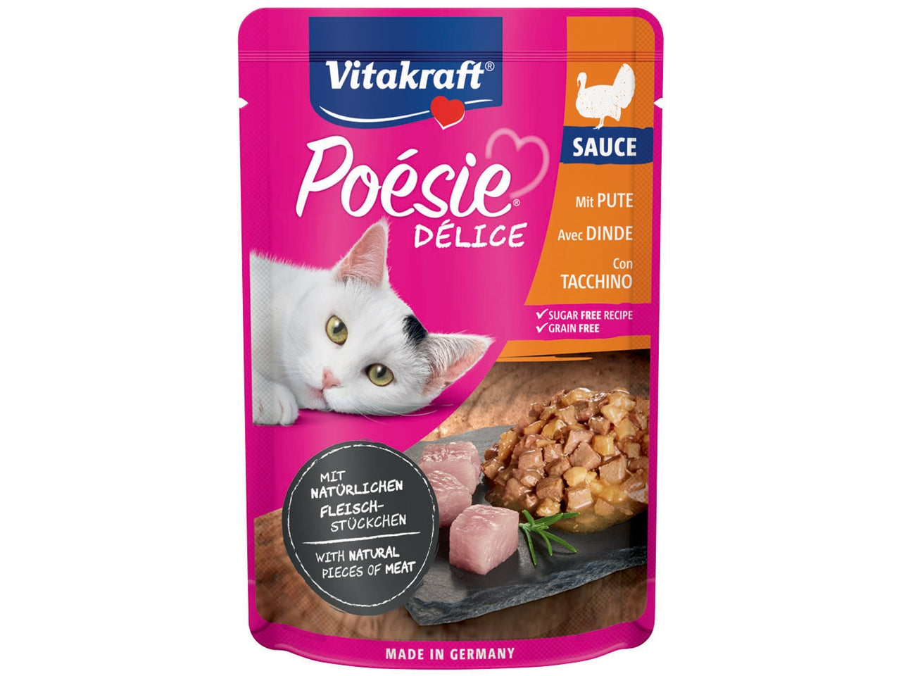 Poésie délisauce tacchino 85gr alimento umido per gatti