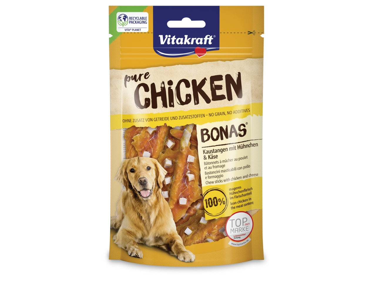Chicken bonas - bastoncini pollo e formaggio 80gr snacks per cani