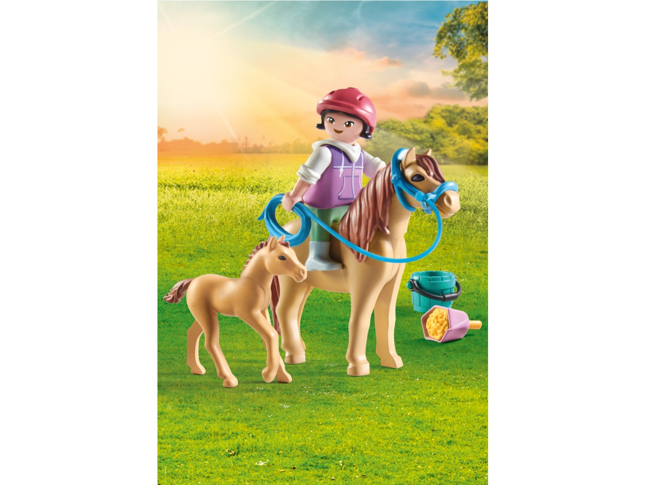 Playmobil bambina con pony e puledro