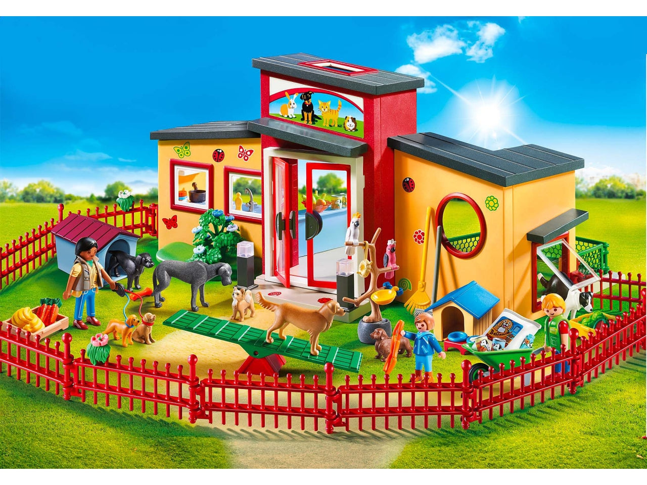 Playmobil Residence Piccola Zampa, edizione esclusiva per il 50° anniversario, divertimento a quattro zampe con accessori e adesivi personalizzabili, giocattolo per bambini dai 4 anni in su | Playmobil