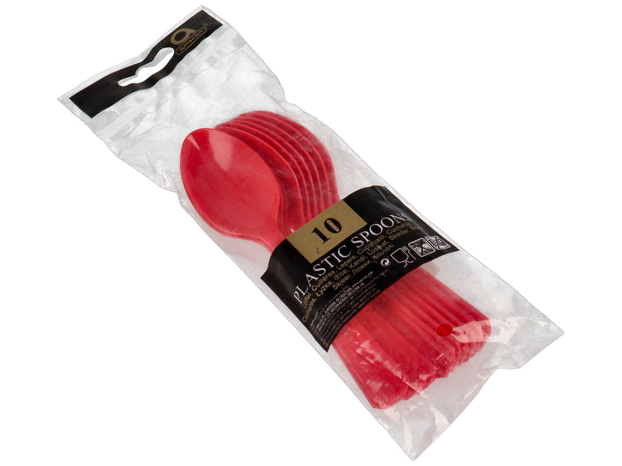 Cucchiaio rosso 10 pezzi