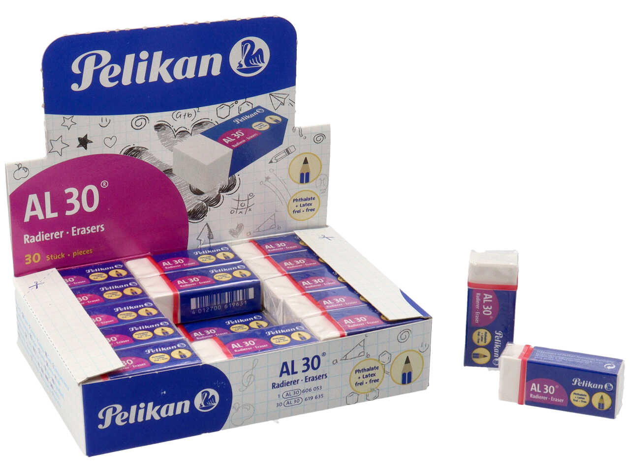 Gomma Pelikan Gomma sagomata invinile Al30 bianco