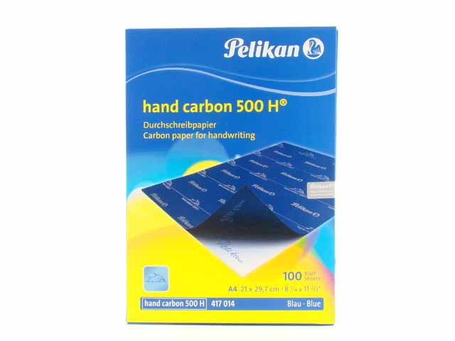 Carta copiativa Pelikan, Hand Carbon 500 H, formato A4 blu 21x29,7 cm 100 fogli