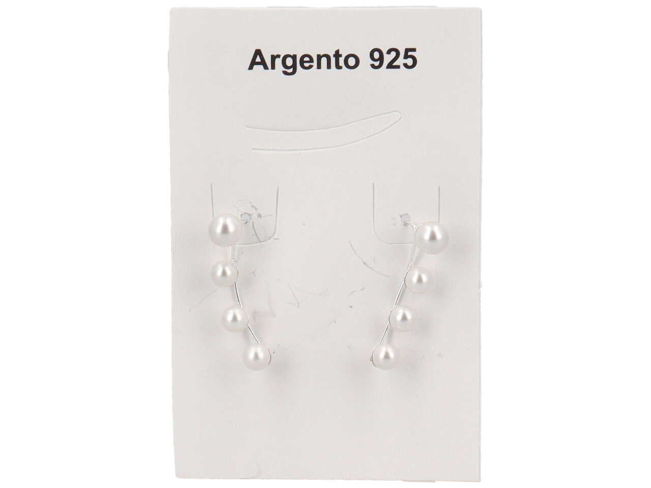 Orecchini filo di perle argento 925