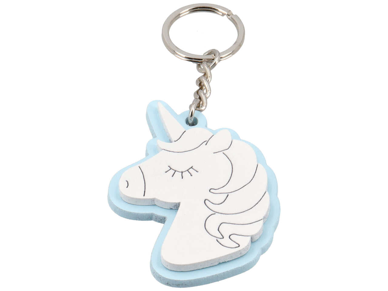 Portachiavi unicorno azzurro