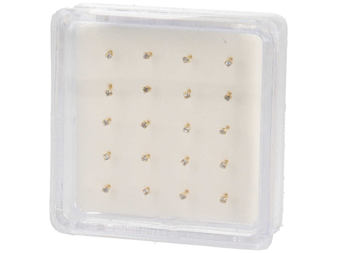 Orecchini da naso 1,2mm argento 925 dorato - confezione da 20 orecchini