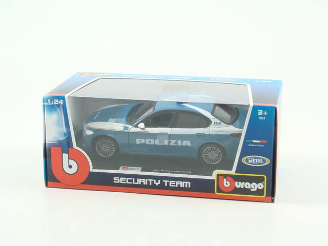 BBurago modellino auto Alfa Romeo Giulia Polizia 1:24