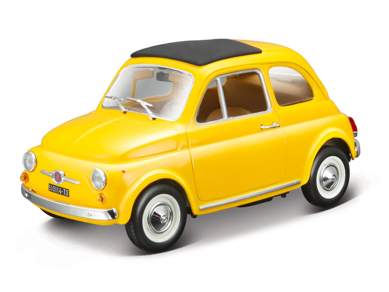 Modellino Auto Fiat 500F 1965 - Scala 1:24: Die-cast, Licenza Ufficiale Fiat, Kit di Montaggio da 43 Pezzi, Dimensioni 10,5x11,4x22,9 cm, Età 3+ | Burago