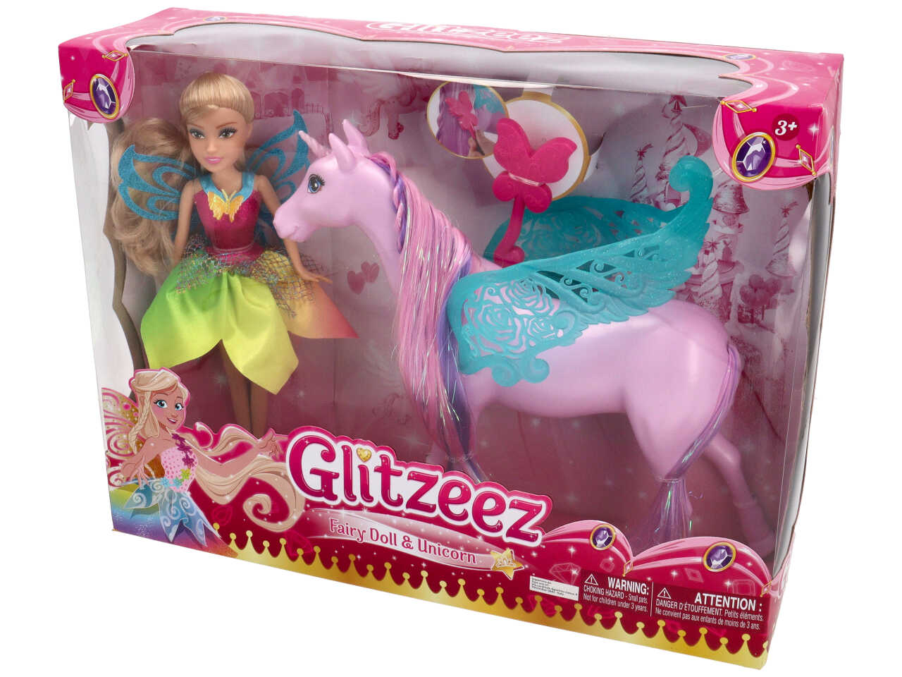 Glitzeez fairy doll con unicorno