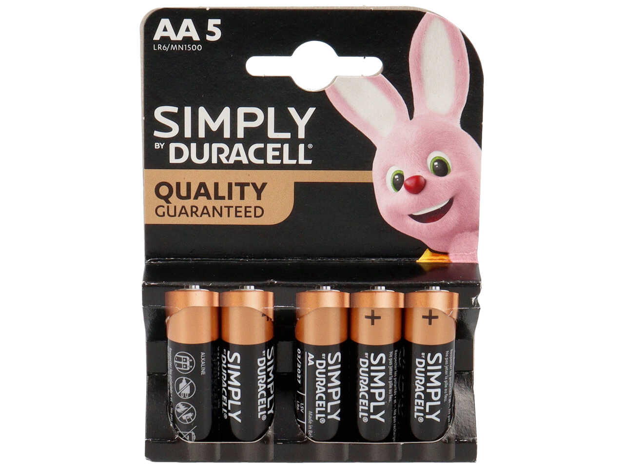 Duracell simply pila stilo 5 pezzi aa 5015029