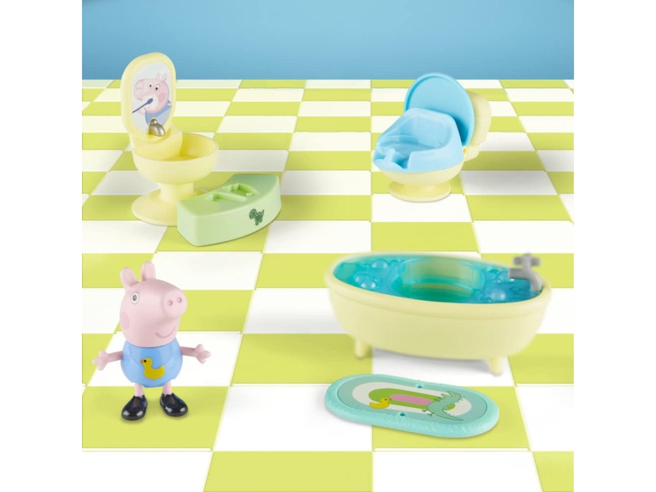 Peppa Pig Georges set da bagno con personaggio e accessori, per bambini 3+ anni, Hasbro