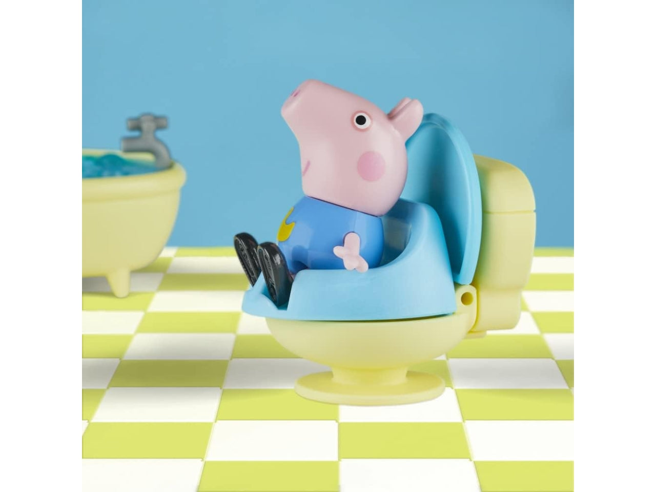 Peppa Pig Georges set da bagno con personaggio e accessori, per bambini 3+ anni, Hasbro