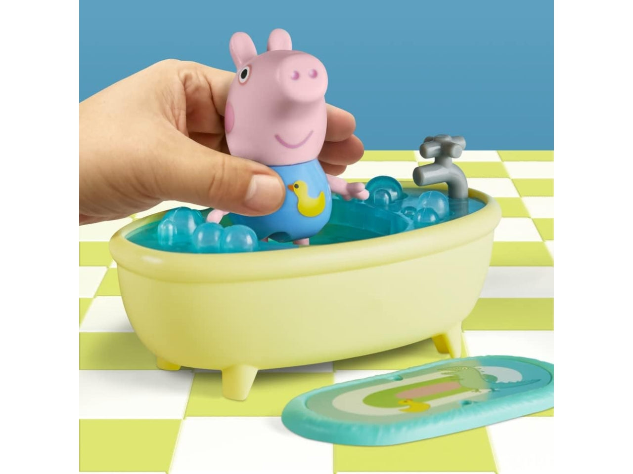 Peppa Pig Georges set da bagno con personaggio e accessori, per bambini 3+ anni, Hasbro