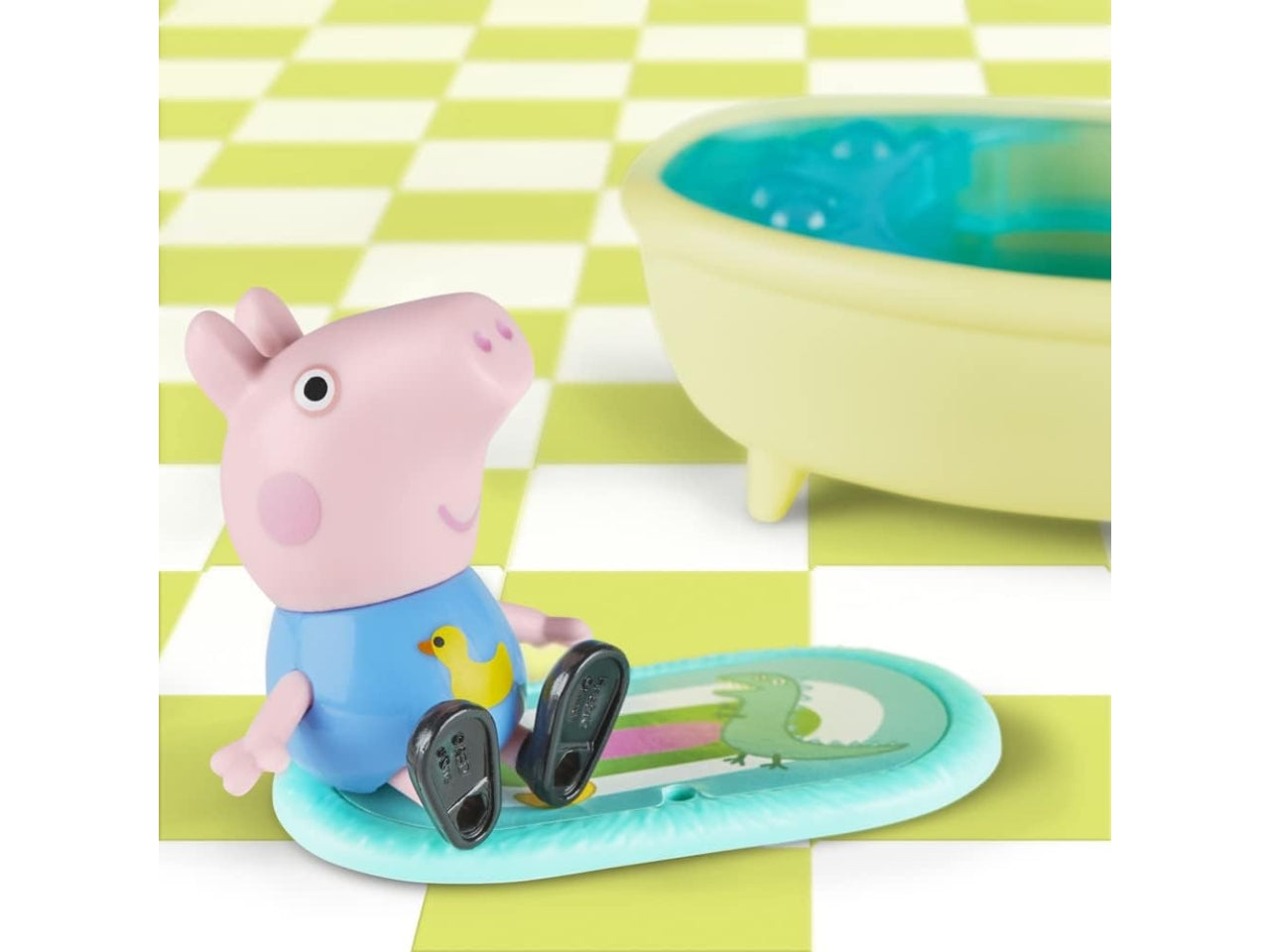 Peppa Pig Georges set da bagno con personaggio e accessori, per bambini 3+ anni, Hasbro