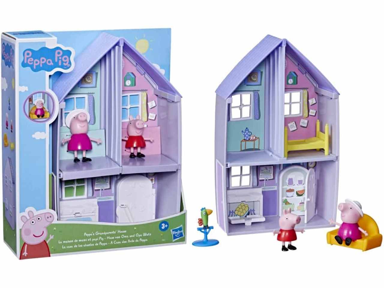 Peppa pig e la casa dei nonni con 2 personaggi