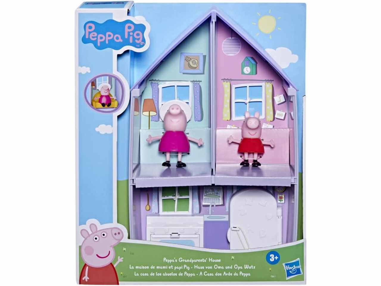 Peppa pig e la casa dei nonni con 2 personaggi