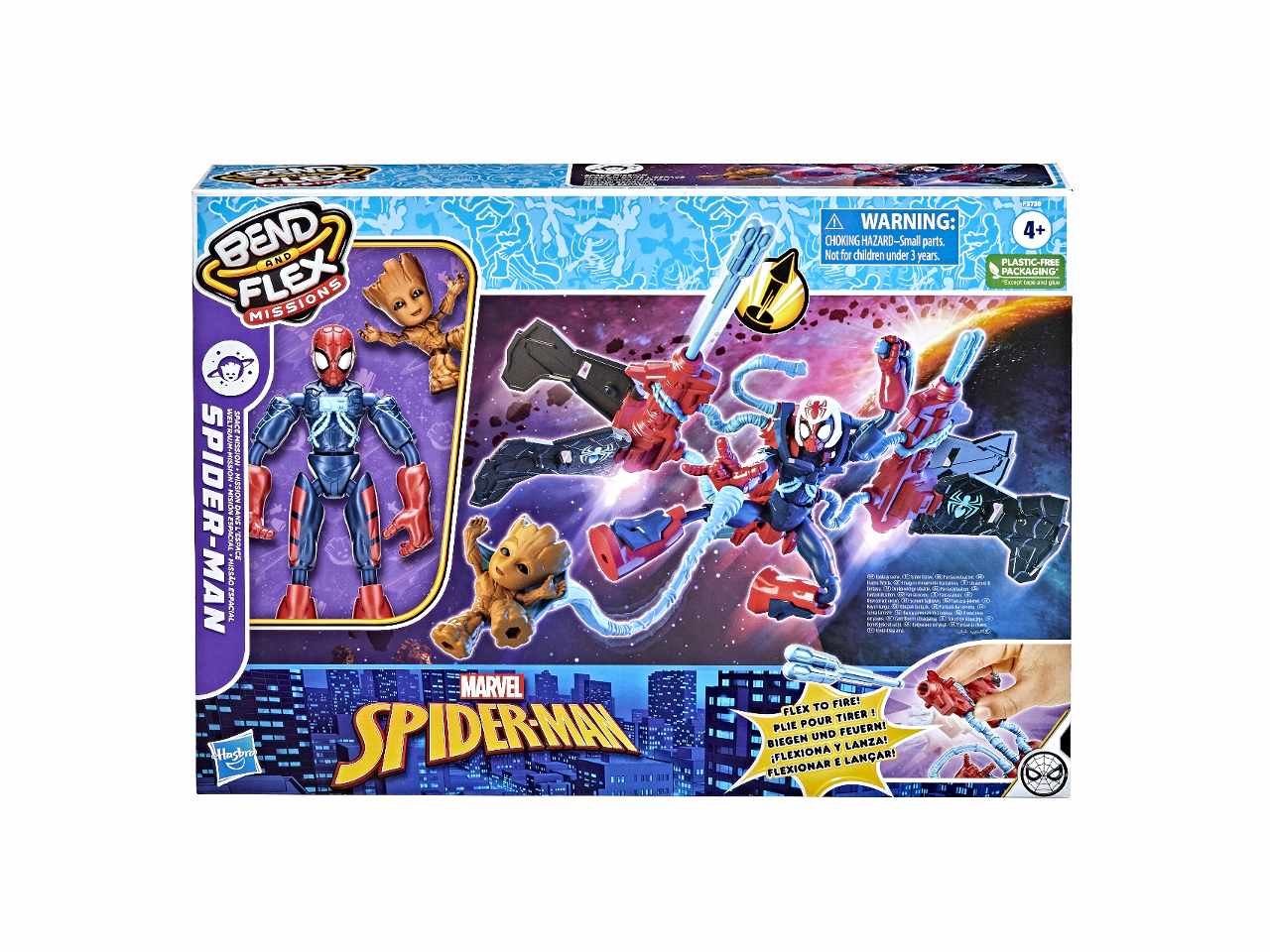 Spiderman bend e flex space mission j.f37395l00 #$