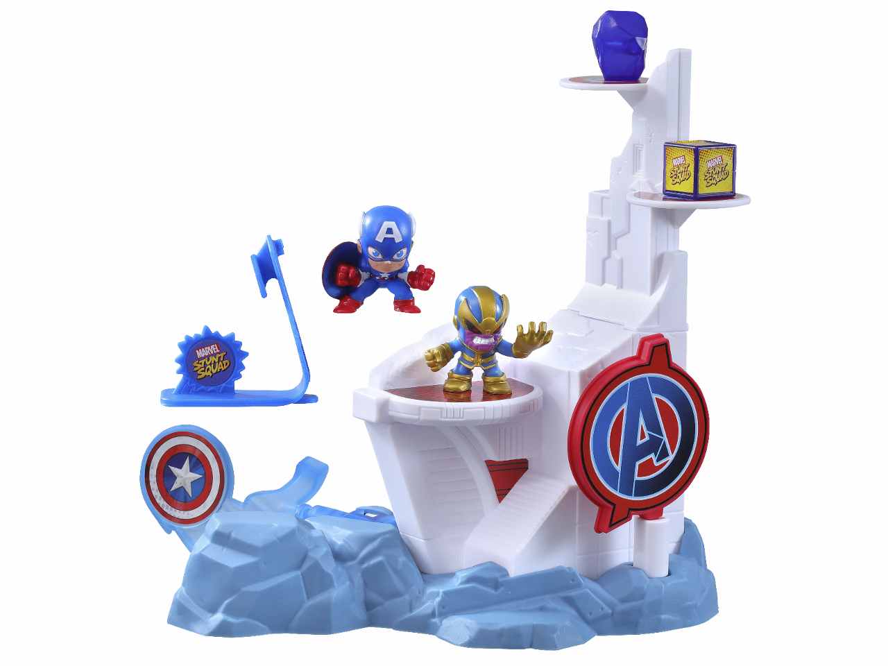 Avengers box stunt squad playset$