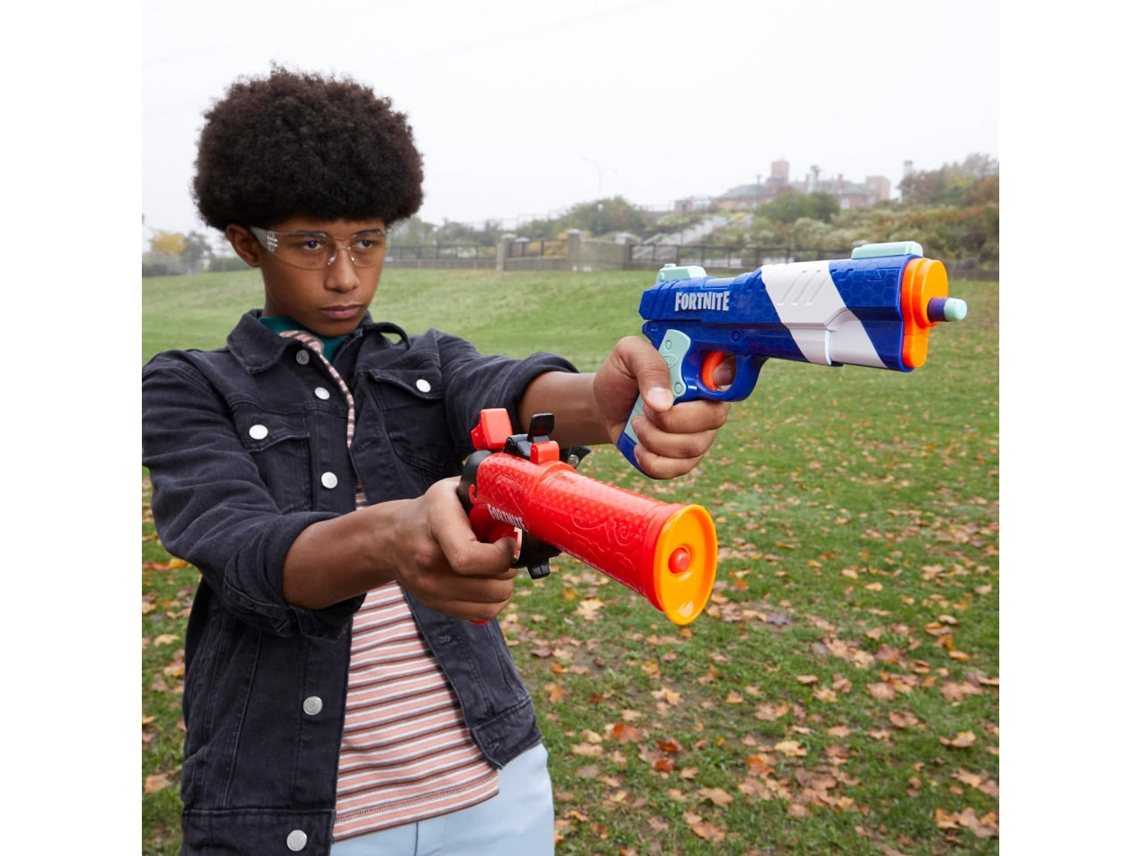 Nerf Fortnite - Confezione da 2 blaster Fortnite e 6 dardi Nerf Elite in gommapiuma - Hasbro