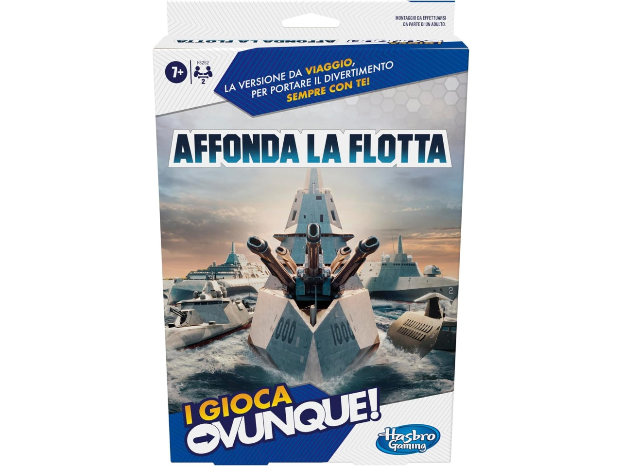 Affonda la Flotta, I Gioca Ovunque, gioco dai 7 anni in su, gioco portatile per 2 giocatori, gioco da viaggio per bambini e bambine | Hasbro