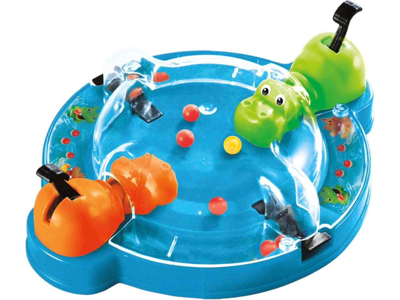 Mangia Ippo, I Gioca Ovunque, gioco per bambini e bambine dai 4 anni in su, gioco portatile per 2 giocatori, gioco da viaggio per bambini e bambine, include 2 ippopotami affamati | Hasbro