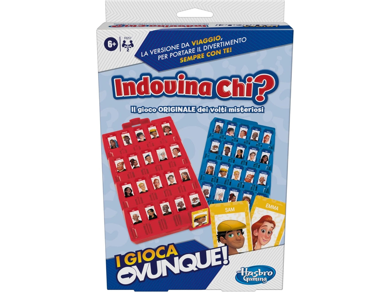 Indovina Chi? I Gioca Ovunque, il gioco originale dei volti misteriosi per bambini e bambine, gioco portatile per 2 giocatori, gioco da viaggio per bambini e bambine | Hasbro