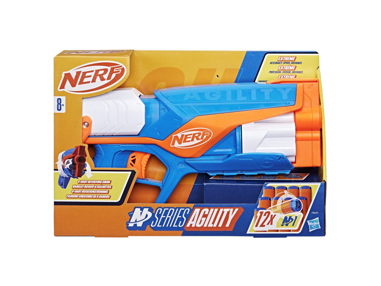 Nerf N-series Agility 12 Proiettili, Pistola giocattolo per bambini - Hasbro