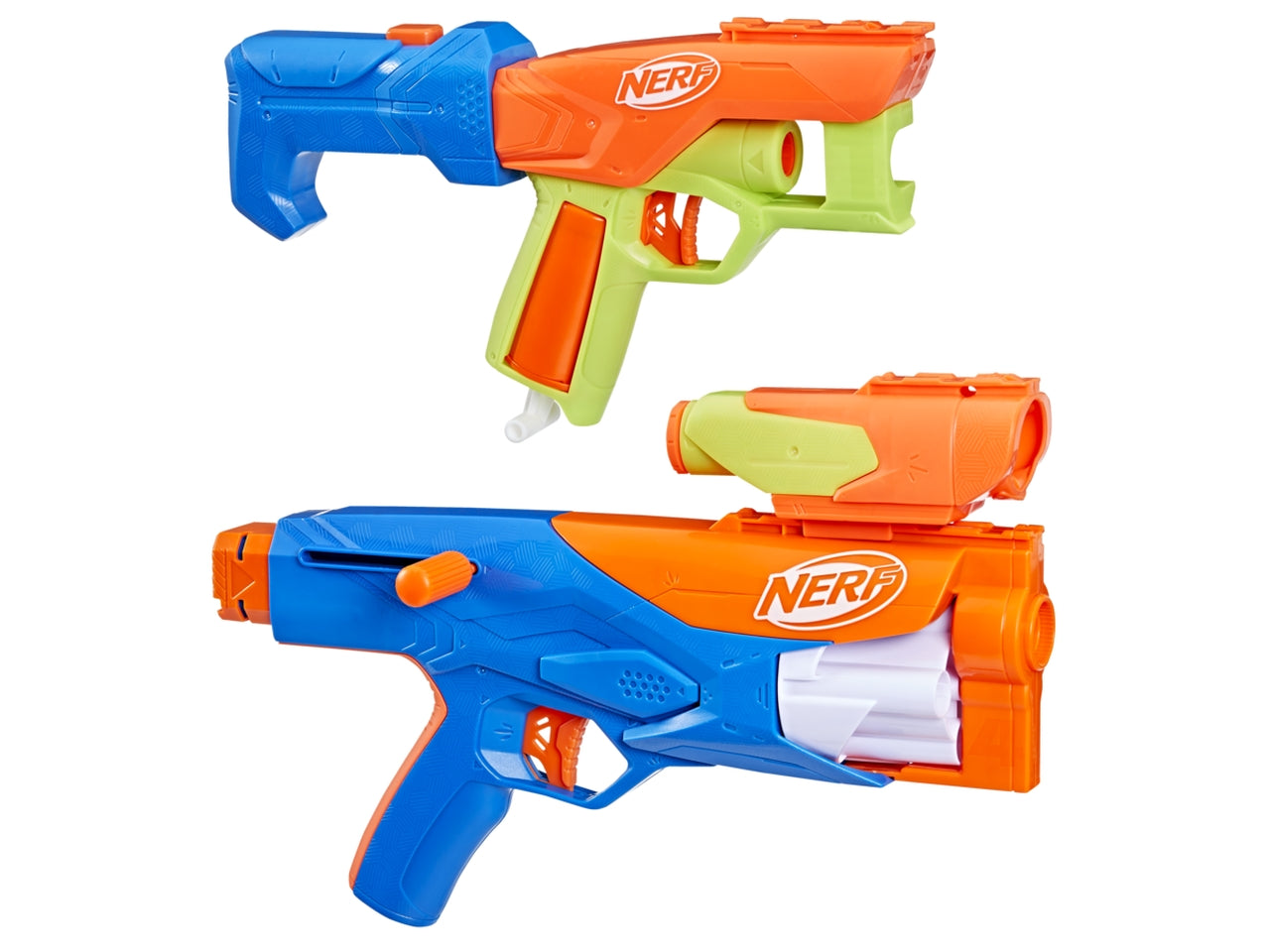 Nerf N-series Gear Up Pack 18 Proiettili, Set 1 Fucile ed 1 Pistola giocattolo per bambini - Hasbro