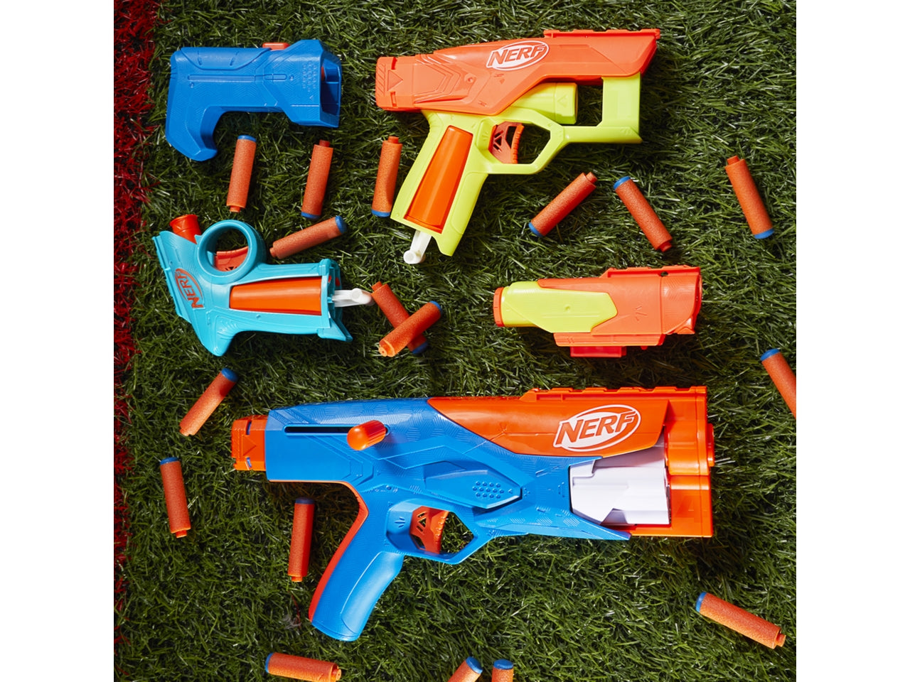 Nerf N-series Gear Up Pack 18 Proiettili, Set 1 Fucile ed 1 Pistola giocattolo per bambini - Hasbro