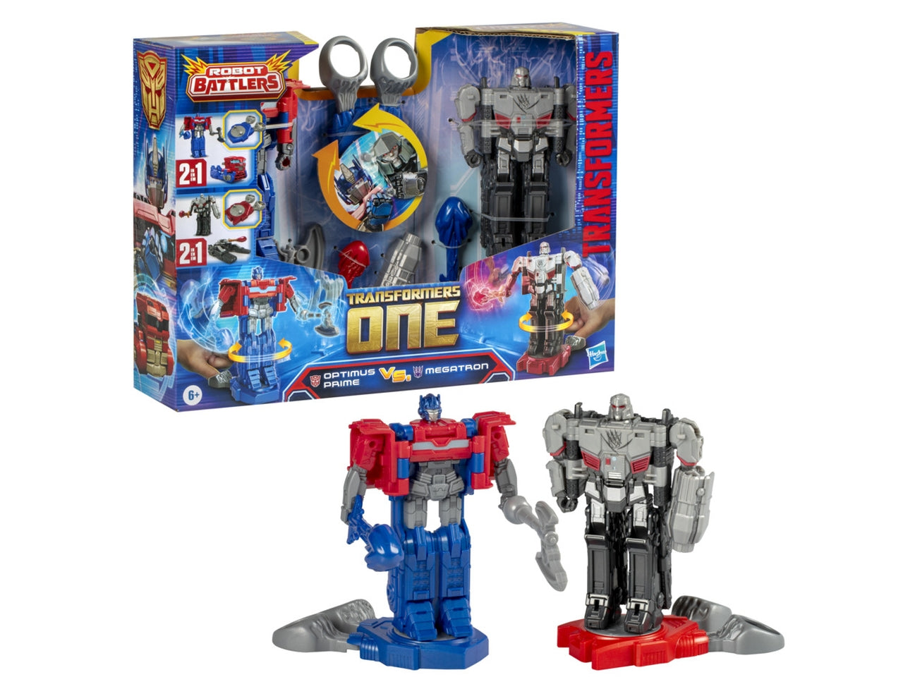 Transformers One, Optimus prime vs Megatorn, due personaggi per bambini 6+ Mattel