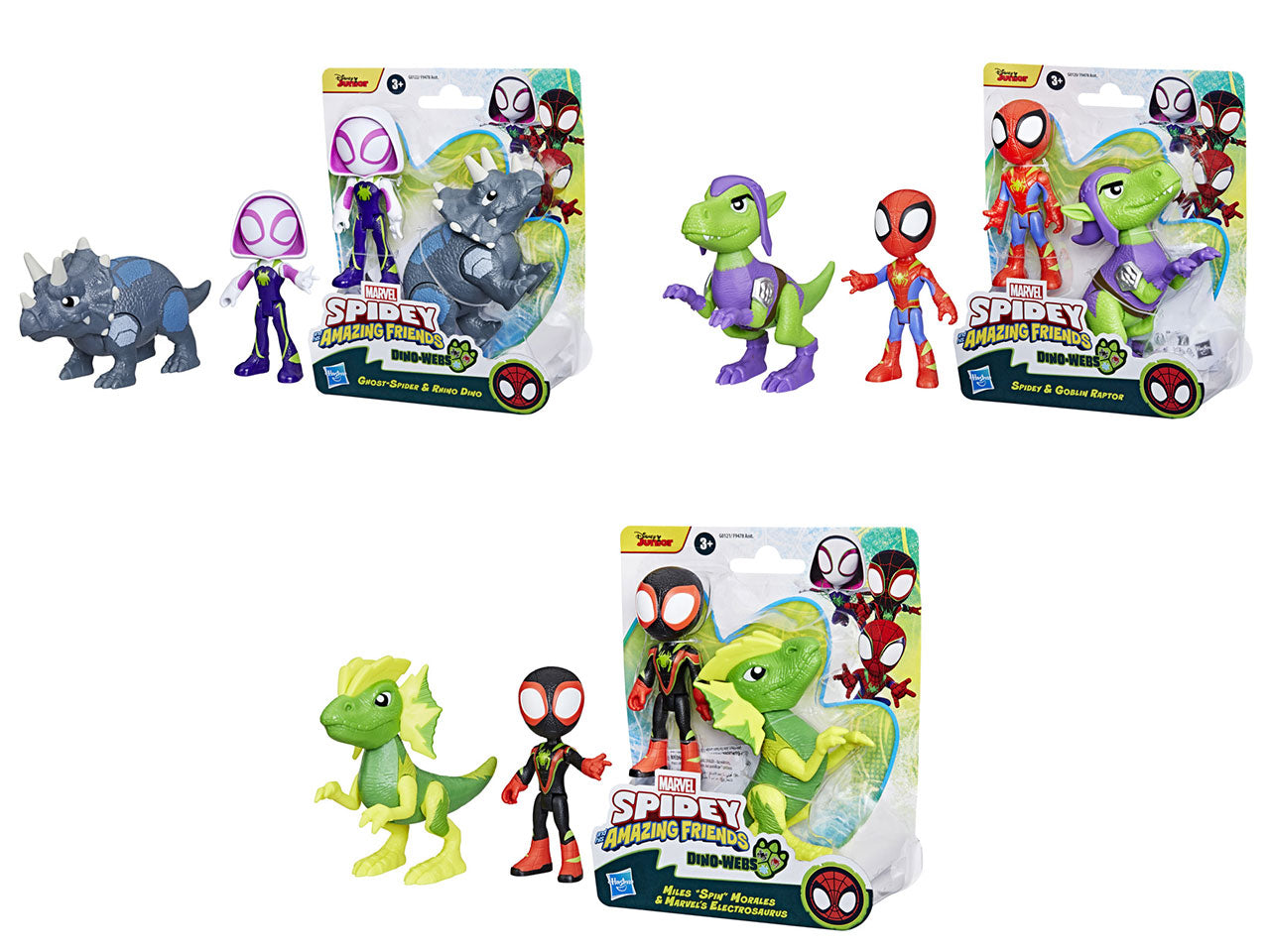 Personaggio Marvel Spidey con Cattivo Dino: Set Spidey e I Suoi Fantastici Amici per Bambini 3+ | Dimensioni 6,4x15,2x17,8 - Hasbro