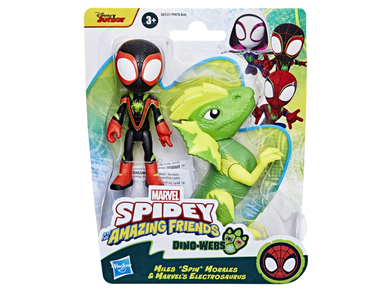 Personaggio Marvel Spidey con Cattivo Dino: Set Spidey e I Suoi Fantastici Amici per Bambini 3+ | Dimensioni 6,4x15,2x17,8 - Hasbro