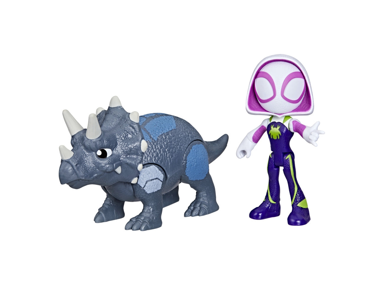 Personaggio Marvel Spidey con Cattivo Dino: Set Spidey e I Suoi Fantastici Amici per Bambini 3+ | Dimensioni 6,4x15,2x17,8 - Hasbro