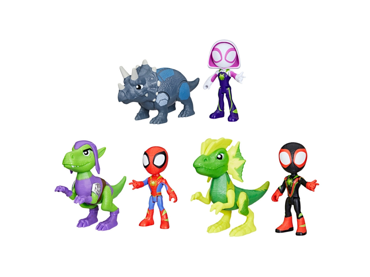 Personaggio Marvel Spidey con Cattivo Dino: Set Spidey e I Suoi Fantastici Amici per Bambini 3+ | Dimensioni 6,4x15,2x17,8 - Hasbro