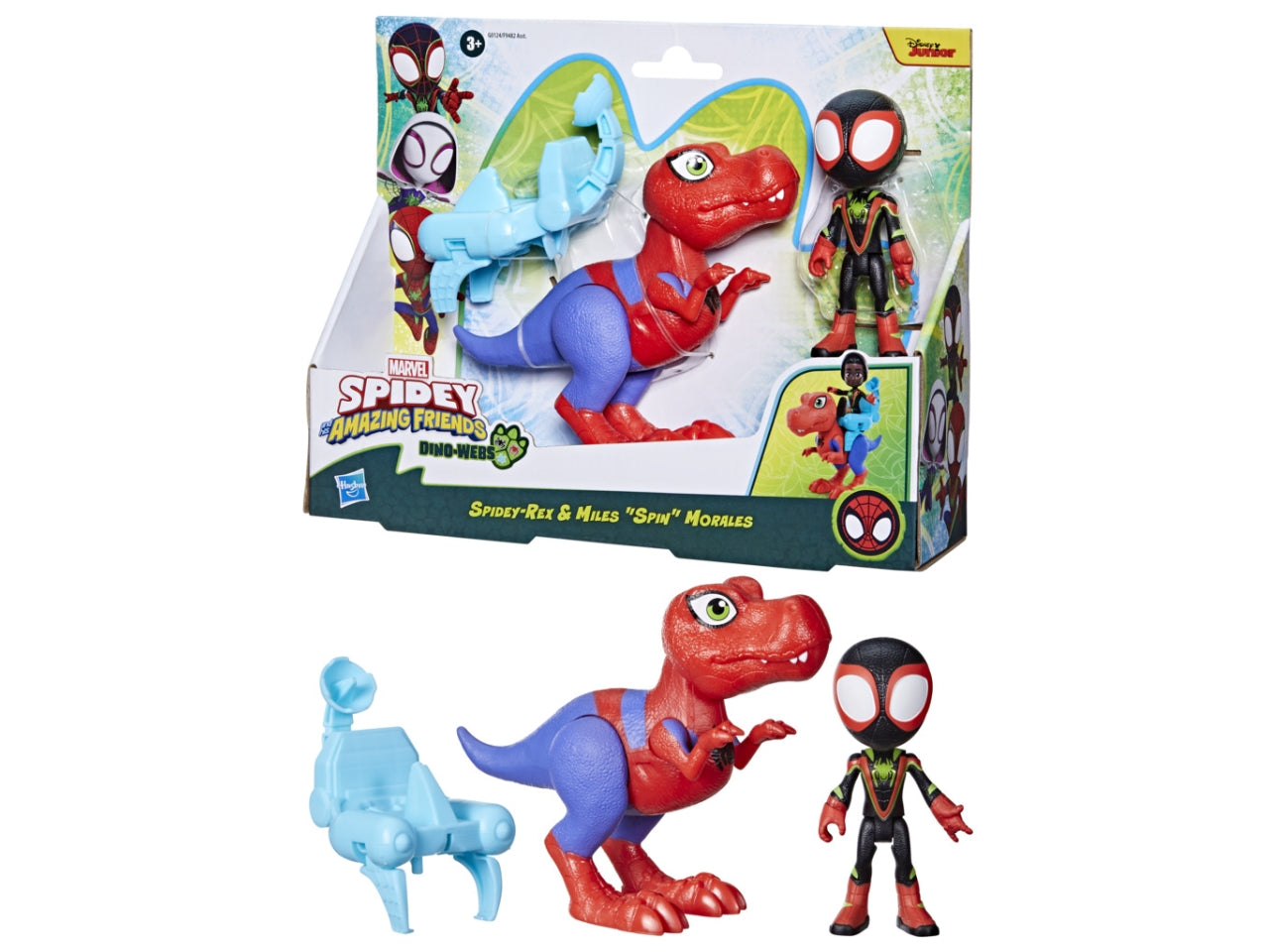 Set Spidey Dino con Personaggio Marvel e Accessori: Spidey e I Suoi Fantastici Amici per Bambini 3+ | Dimensioni 6,7x25,4x20 - Hasbro