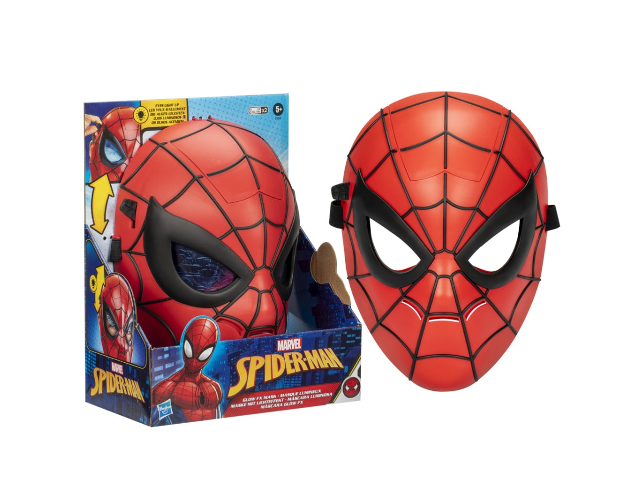 Marvel Maschera Spiderman occhi illuminati, maschera per bambini, 5 +