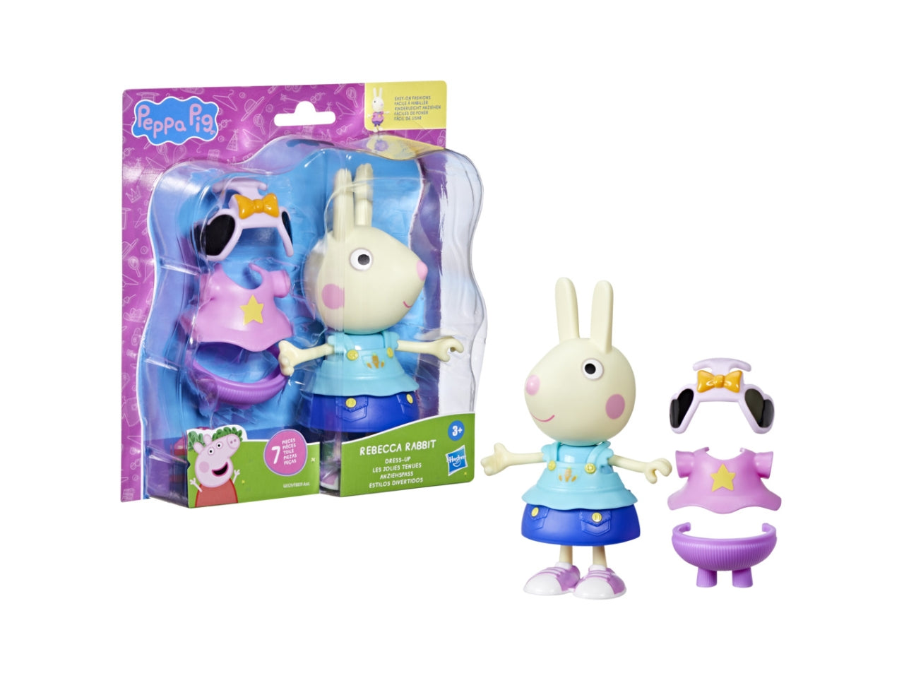 Personaggio Peppa Pig Dress-Up Peppa & Friends: Set Peppa Pig per Bambini 3+ | Dimensioni 6,66x20,32x22,38 - Hasbro