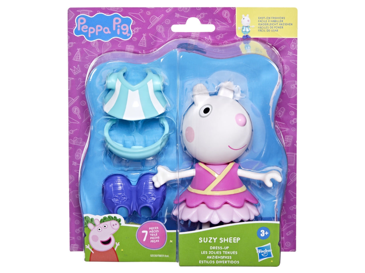 Personaggio Peppa Pig Dress-Up Peppa & Friends: Set Peppa Pig per Bambini 3+ | Dimensioni 6,66x20,32x22,38 - Hasbro