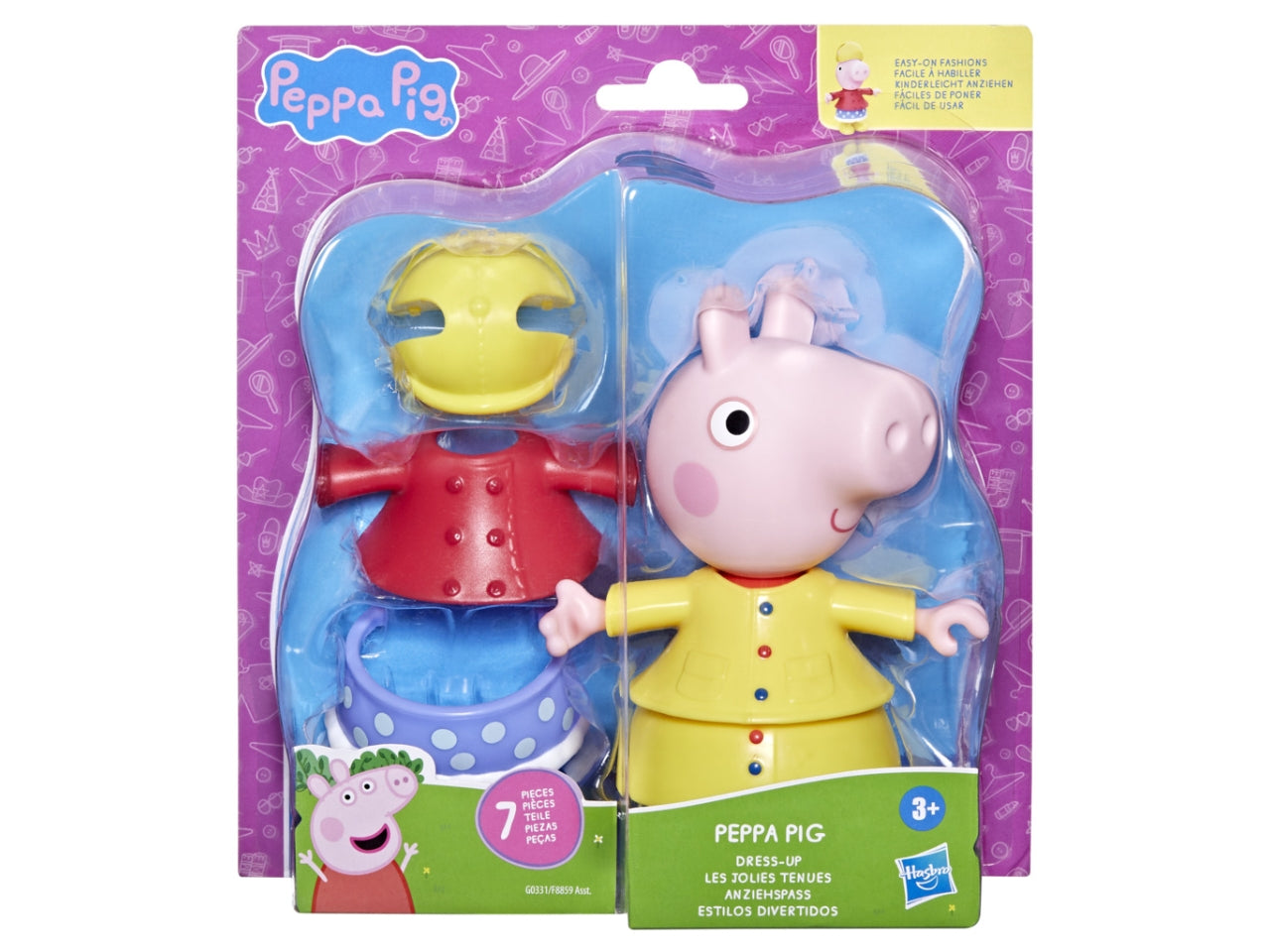 Personaggio Peppa Pig Dress-Up Peppa & Friends: Set Peppa Pig per Bambini 3+ | Dimensioni 6,66x20,32x22,38 - Hasbro