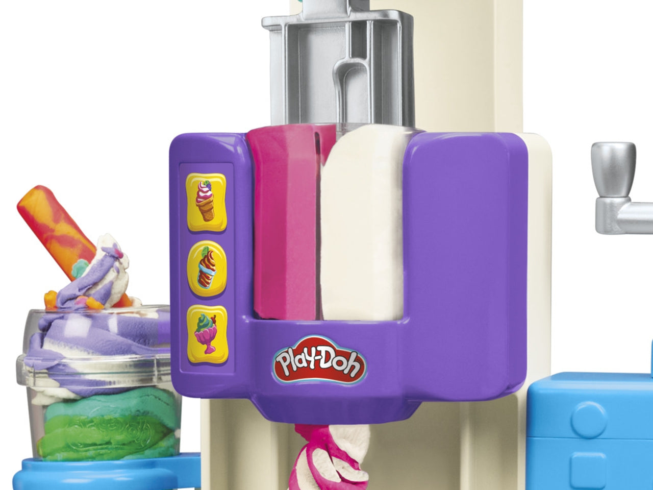 Play-doh gelateria arcobaleno, giocattolo interattivo con plastilina 3+ Hasbro