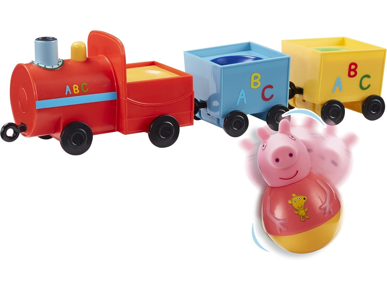 Peppa pig weebles pull-along wobbily train